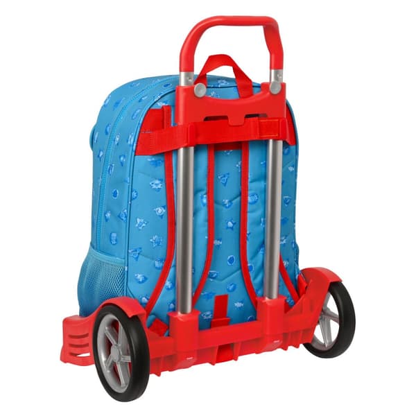 Skolerygsæk med Hjul SuperThings Rescue Force Blå 32 x 42 x 14 cm