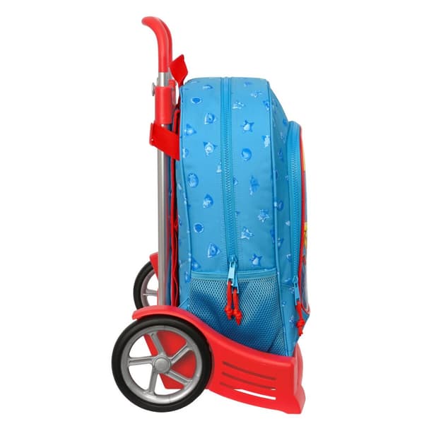 Skolerygsæk med Hjul SuperThings Rescue Force Blå 32 x 42 x 14 cm