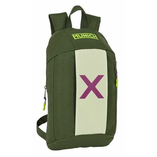 Rygsæk Munich Bright khaki Grøn 22 x 39 x 10 cm Mini