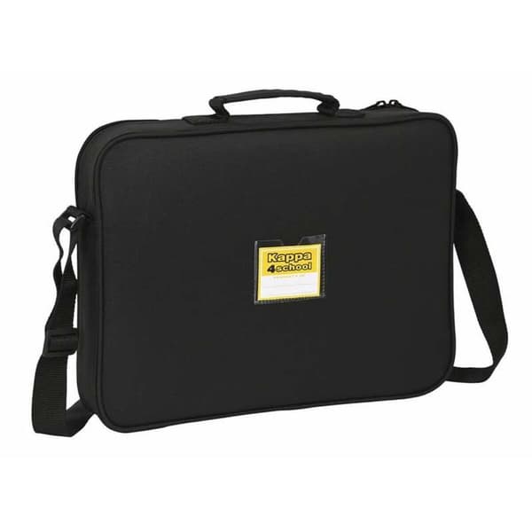 Skole skoletaske Kappa Sort 38 x 28 x 6 cm