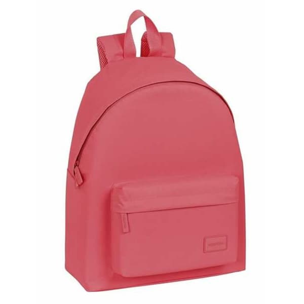 Skoletaske Safta Basic Rødbrun 33 x 42 x 15 cm