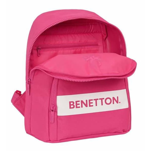 Casual Rygsæk Benetton Raspberry Fuchsia 25 x 30 x 13 cm
