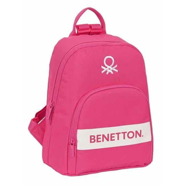 Casual Rygsæk Benetton Raspberry Fuchsia 25 x 30 x 13 cm