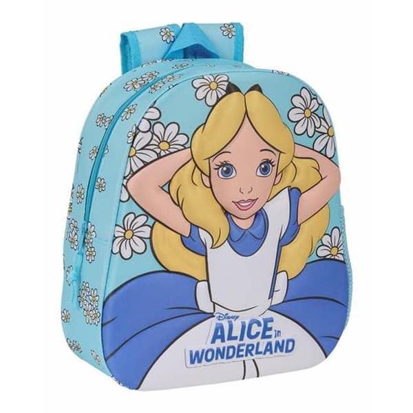 Skolryggsäck 3D Clásicos Disney Alice in Wonderland 27 x 33 x 10 cm
