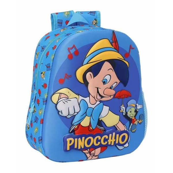 Skolryggsäck 3D Disney Pinochio 27 x 33 x 10 cm