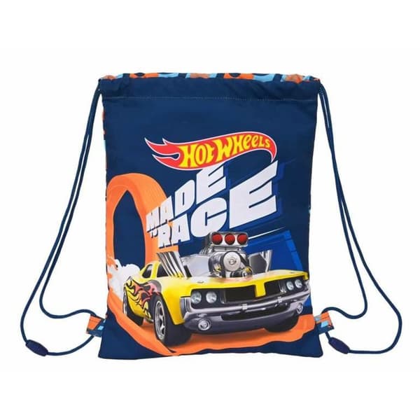Skopåse med remmar Hot Wheels Speed club Orange Marinblå 26 x 34 x 1 cm