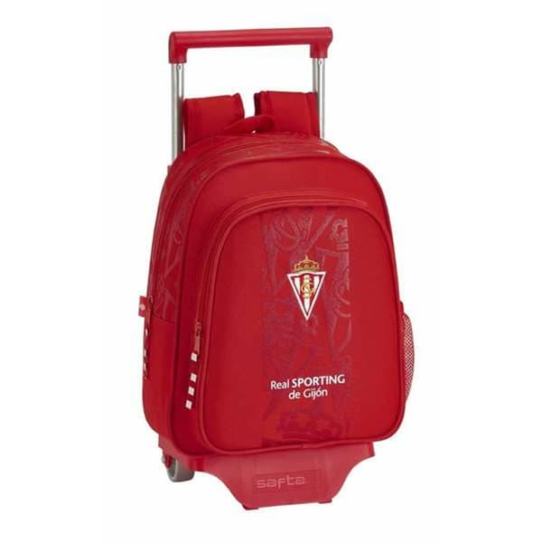 Reppu pyörillä 705 Real Sporting de Gijon Punainen 27 x 33 x 10 cm