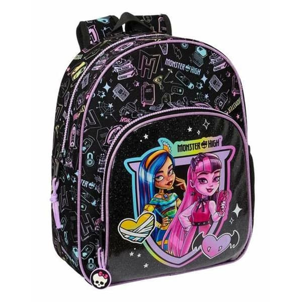 Lasten laukku Monster High Musta 28 x 34 x 10 cm