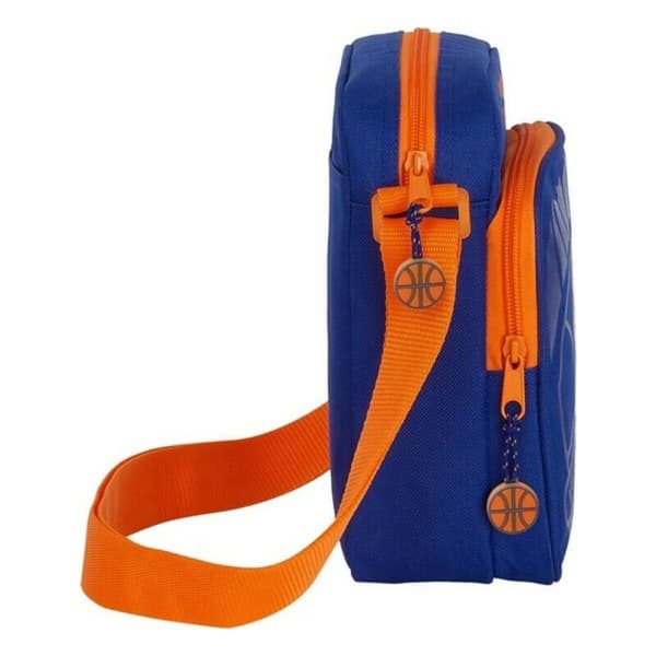 Skuldertasker Valencia Basket Blå Orange 16 x 22 x 6 cm