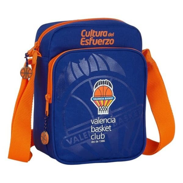 Skuldertasker Valencia Basket Blå Orange 16 x 22 x 6 cm