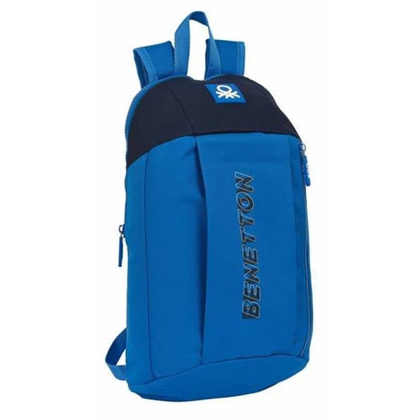 Casual Rygsæk Benetton Deep Water Blå 22 x 39 x 10 cm Mini