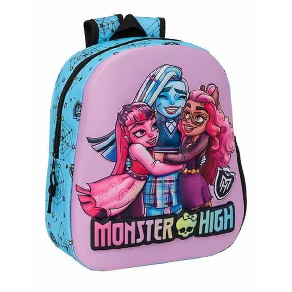 3D Skoletaske Monster High 27 x 33 x 10 cm
