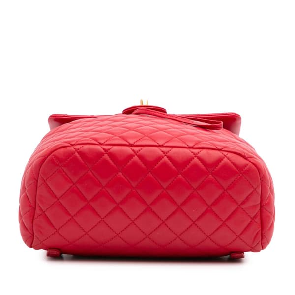 Pre-owned Chanel Medium Lambskin Urban Spirit Backpack Red