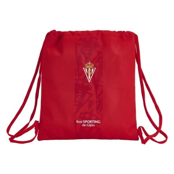 Skopåse med remmar Real Sporting de Gijón Röd 35 x 40 cm