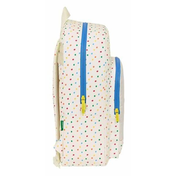 Skolryggsäck Benetton Topitos Beige 30 x 46 x 14 cm