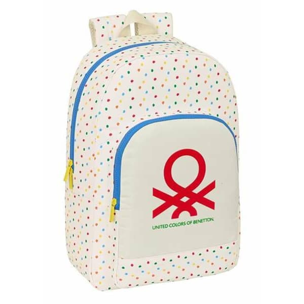 Skolryggsäck Benetton Topitos Beige 30 x 46 x 14 cm