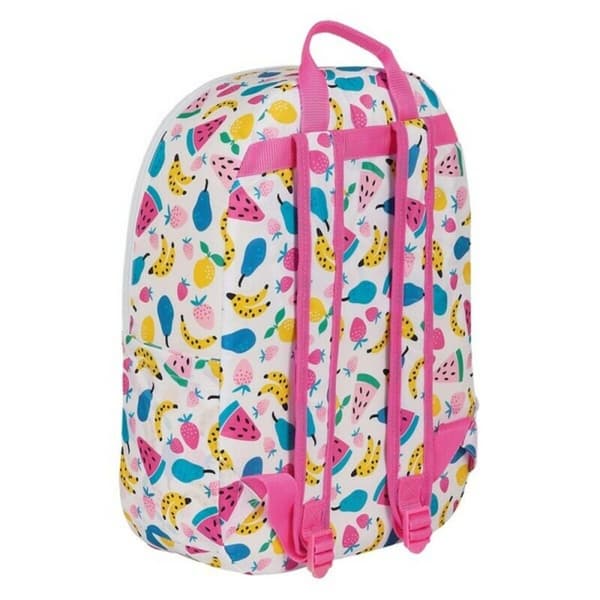 Skoletaske Safta Fruits Hvid 29 x 41 x 12 cm