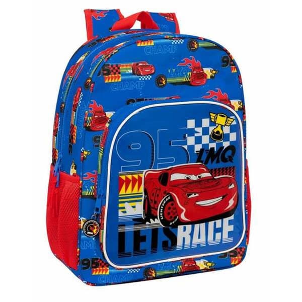 Skoletaske Cars Race Ready Blå 33 x 42 x 14 cm