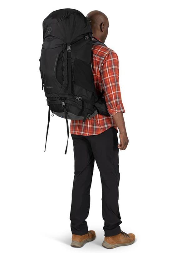 OSPREY Kestrel 68 -vaellusreppu, musta, L/XL