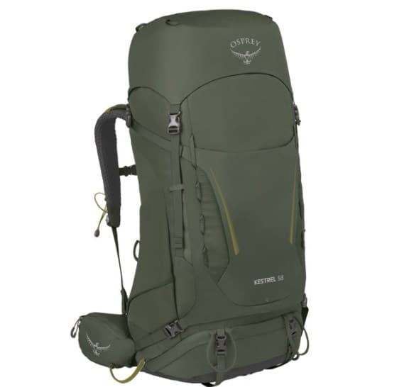 OSPREY Kestrel 58 khaki L/XL vaellusreppu
