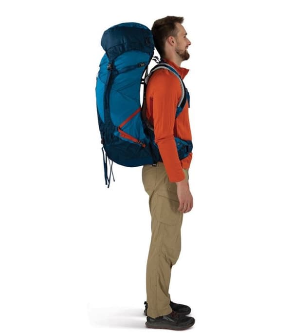 OSPREY Atmos AG LT 65 -vaellusreppu, laivastonsininen, L/XL