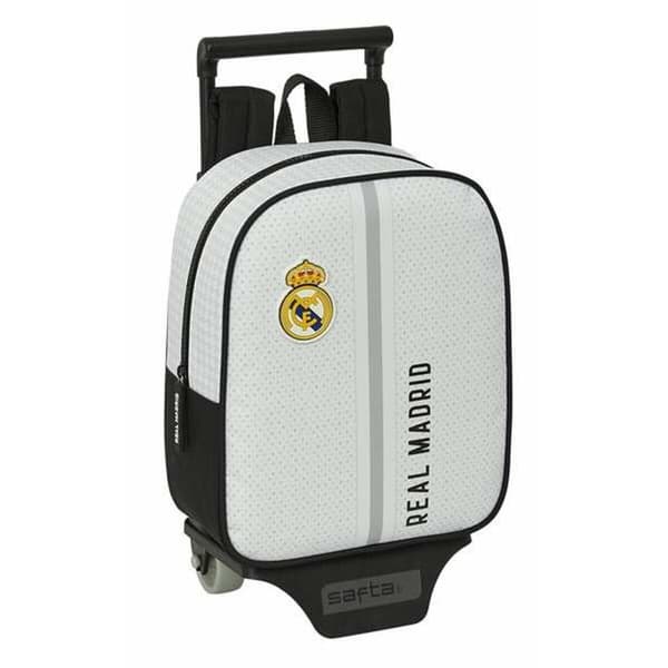 Skolerygsæk med Hjul Real Madrid C.F. 24/25 22 x 27 x 10 cm