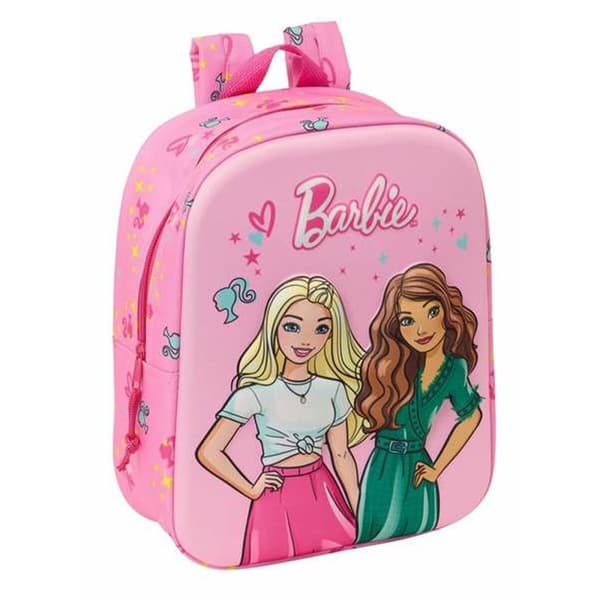 Skoletaske Barbie 22 x 27 x 10 cm 3D