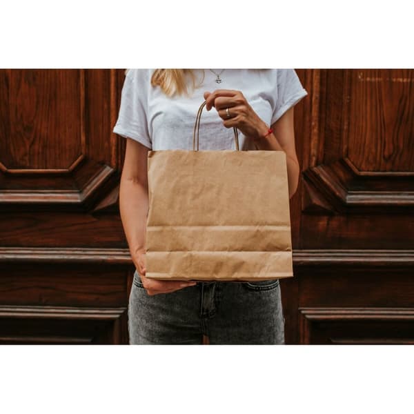 Papirpose Algon Kraft 26 x 17 x 26 cm (24 enheder)