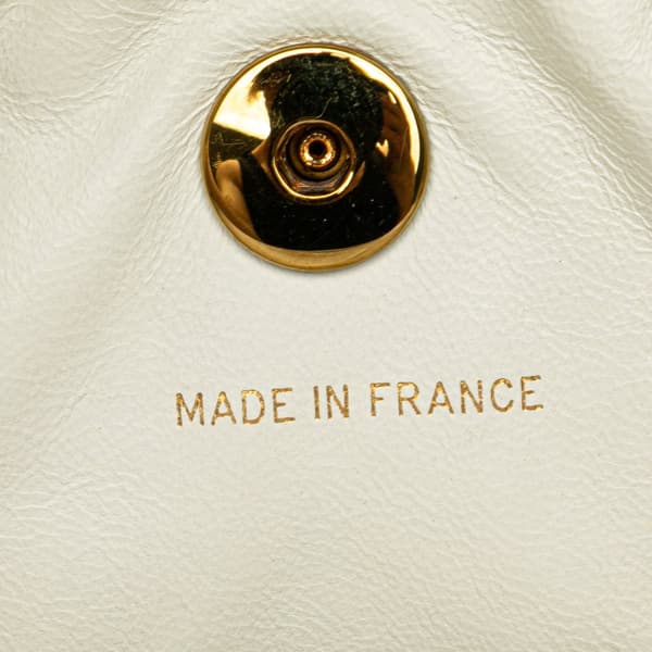 Pre-owned Chanel Medium Quilted Lambskin Duma Backpack White
