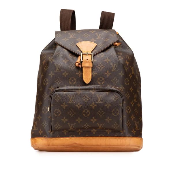 Pre-owned Louis Vuitton Monogram Montsouris GM Brown