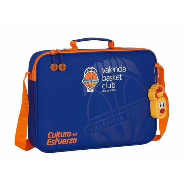 Skole skoletaske Valencia Basket Blå Orange 38 x 28 x 6 cm