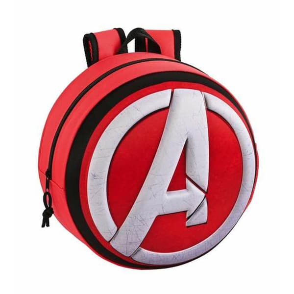 Skolryggsäck 3D The Avengers Vit Svart Röd 31 x 31 x 10 cm 3D