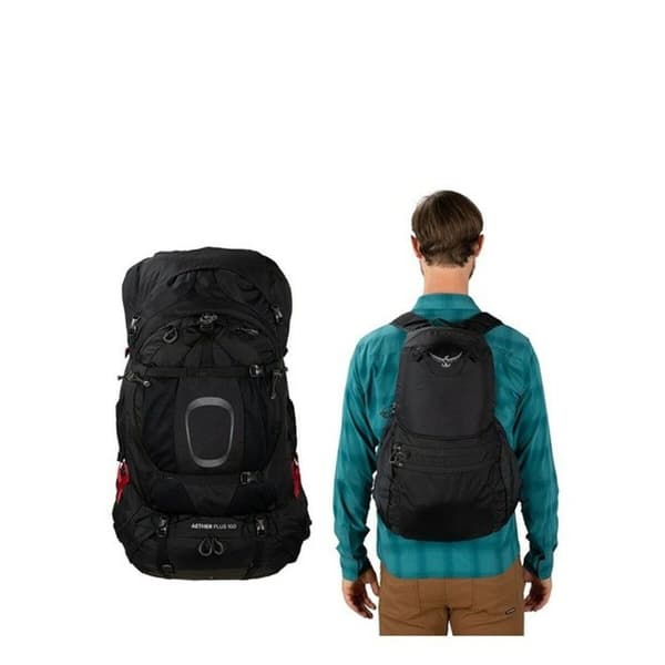 Kiipeilyreppu Osprey Aether Plus 100 Musta 100 L