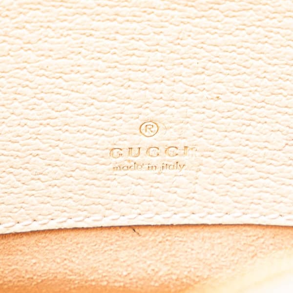 Pre-owned Gucci Mini Leather Round Ophidia Backpack White