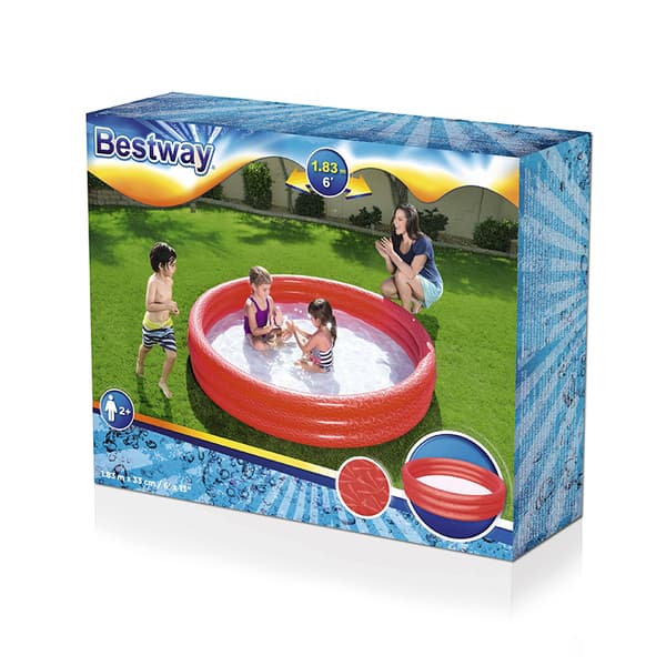 Bestway-udendørsoppusteligpool183x33cm(rød)