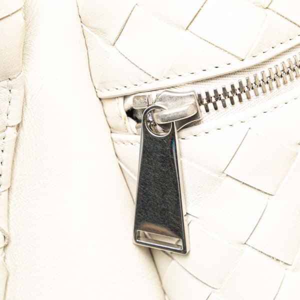 Pre-owned Bottega Veneta Nappa Intrecciato Backpack White