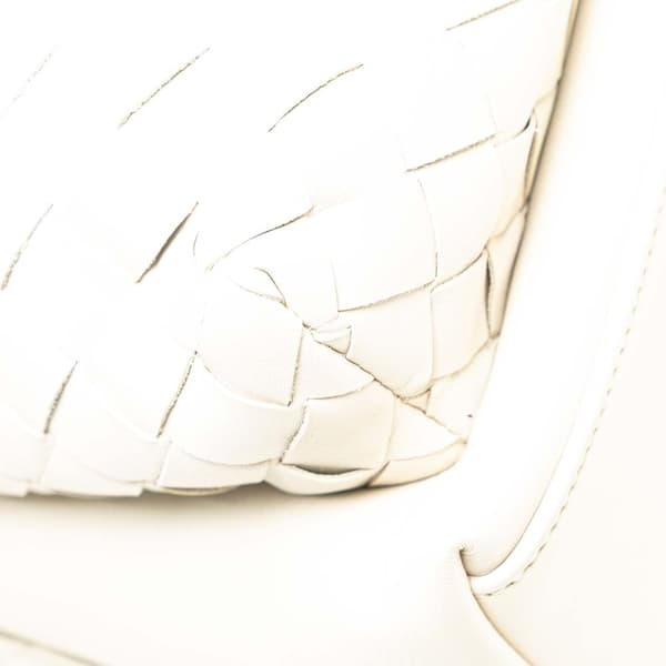 Pre-owned Bottega Veneta Nappa Intrecciato Backpack White