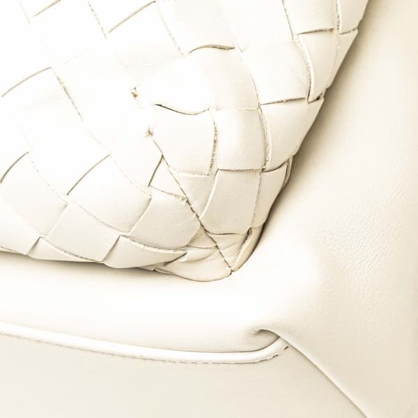 Pre-owned Bottega Veneta Nappa Intrecciato Backpack White