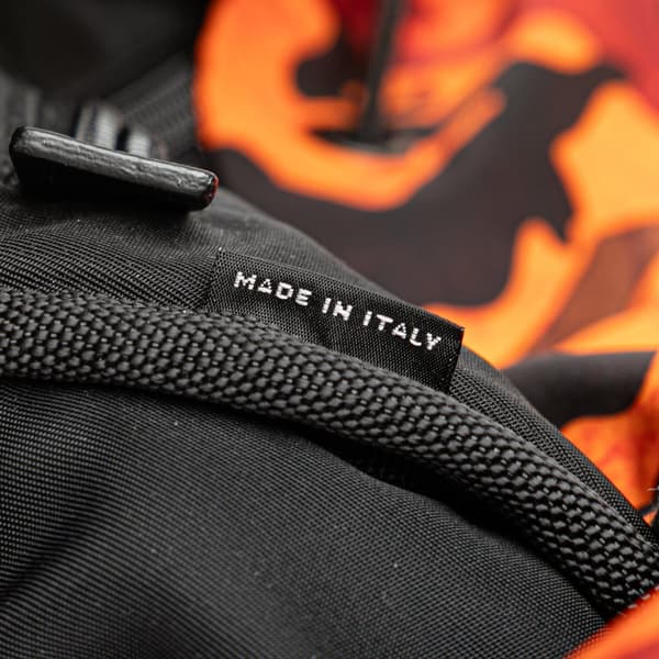 Pre-owned Prada Tessuto Camouflage Backpack Orange