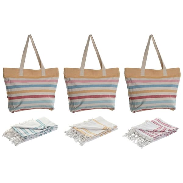 Damväska Home ESPRIT Multicolour 37 x 12 x 36 cm (3 antal)