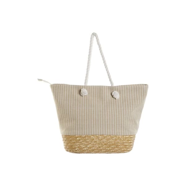 Damväska Home ESPRIT Blå Beige Naturell 52 x 16 x 33 cm (2 antal)
