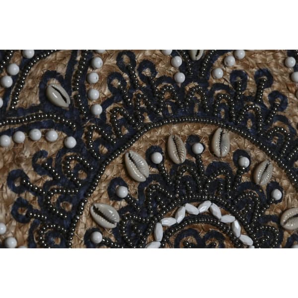 Håndtasker til damer DKD Home Decor Blå Sort Natur 36 x 12 x 36 cm (2 enheder)