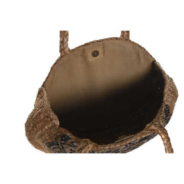 Håndtasker til damer DKD Home Decor Blå Sort Natur 36 x 12 x 36 cm (2 enheder)