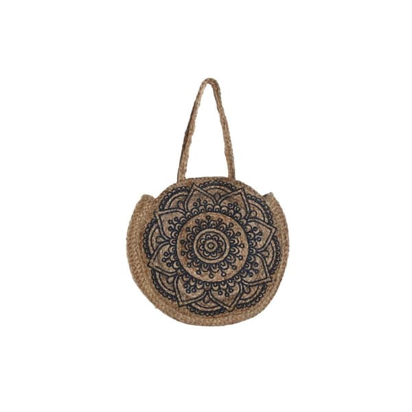 Håndtasker til damer DKD Home Decor Blå Sort Natur 36 x 12 x 36 cm (2 enheder)