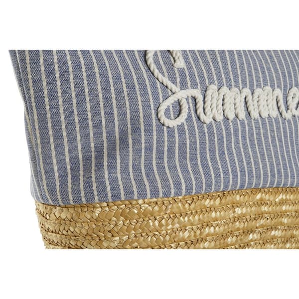 Damväska Home ESPRIT Blå Beige Naturell 52 x 16 x 33 cm (2 antal)