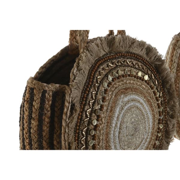 Håndveske for Kvinner DKD Home Decor Brun Krem 36 x 11 x 36 cm (2 enheter)