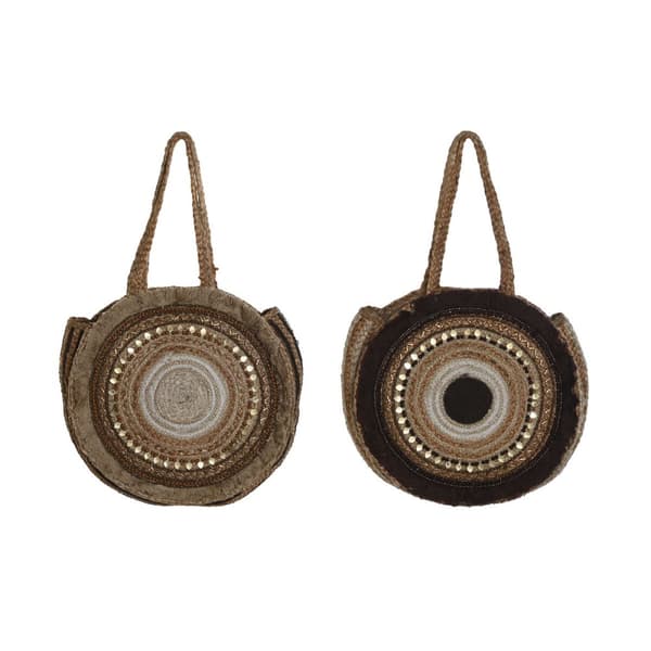Håndveske for Kvinner DKD Home Decor Brun Krem 36 x 11 x 36 cm (2 enheter)