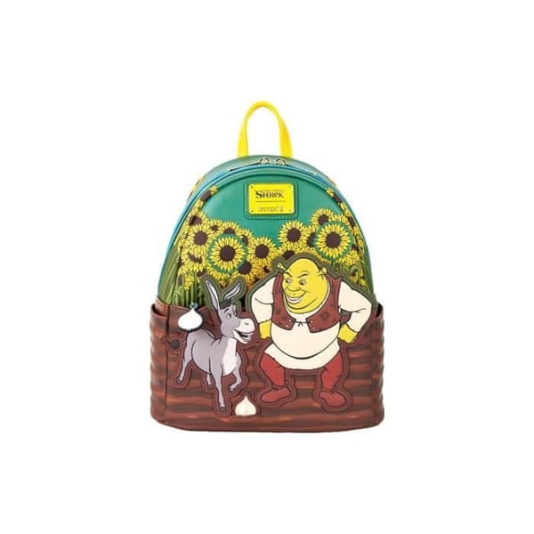 Loungefly - Shrek - Mini ryggsäck Shrek & Ekorre Solrosfält av Loungefly
