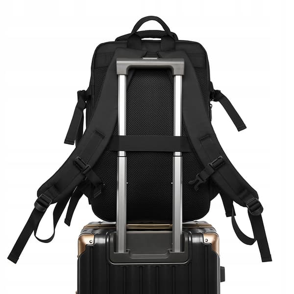 HERRE CITY RYGSÆK Elegant SORT STOR Skole KONTOR USB Laptop 32L