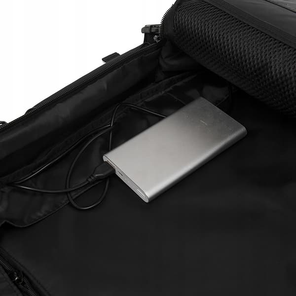 HERRE CITY RYGSÆK Elegant SORT STOR Skole KONTOR USB Laptop 32L